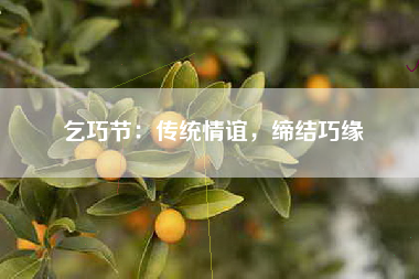 乞巧节：传统情谊，缔结巧缘