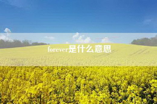 forever是什么意思