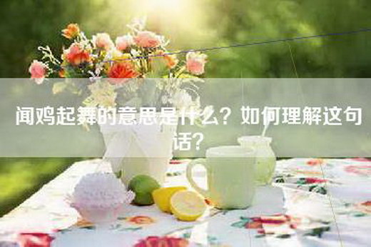 闻鸡起舞的意思是什么？如何理解这句话？