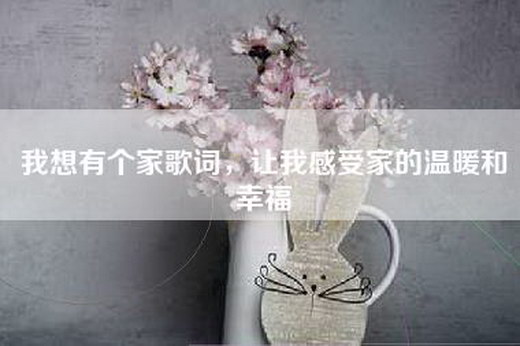 我想有个家歌词，让我感受家的温暖和幸福