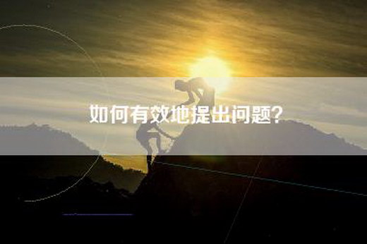 如何有效地提出问题？