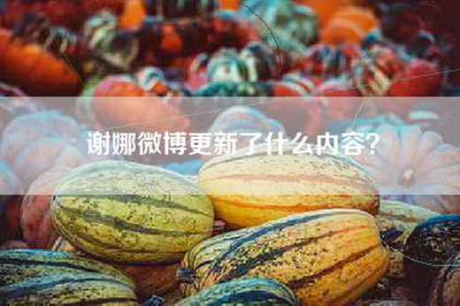 谢娜微博更新了什么内容？